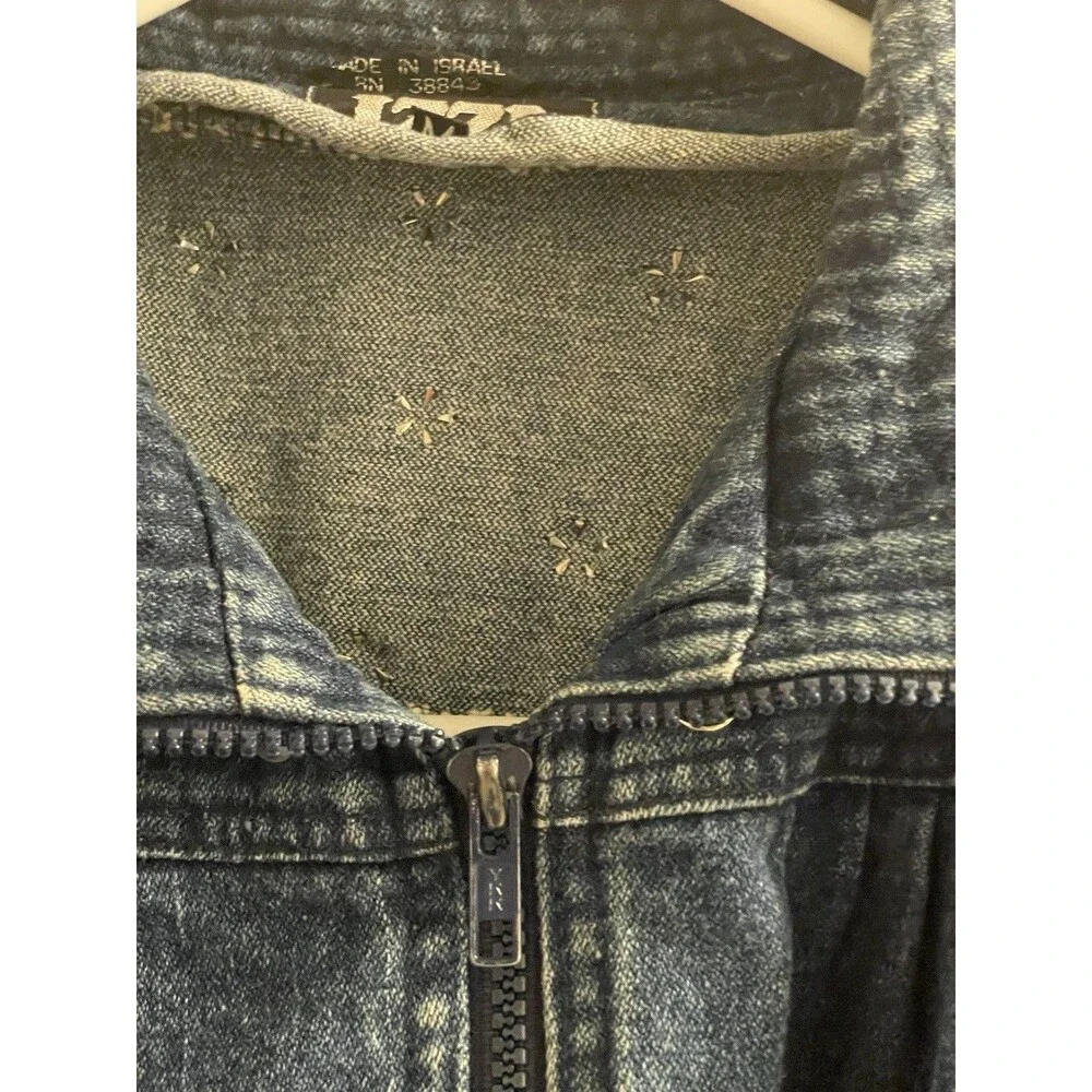 Women’s Izzy Denim Jacket Sz M 38843 Made In Israel 100% Cotton